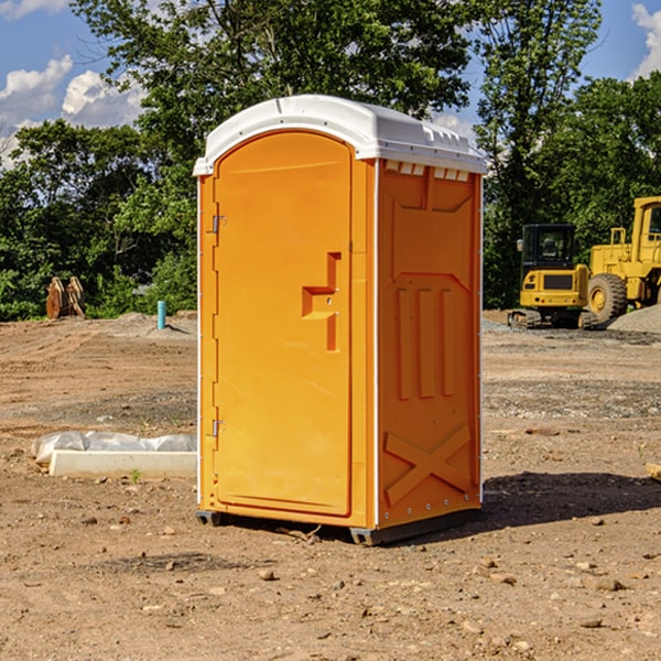 can i customize the exterior of the portable restrooms with my event logo or branding in Woodburn IA